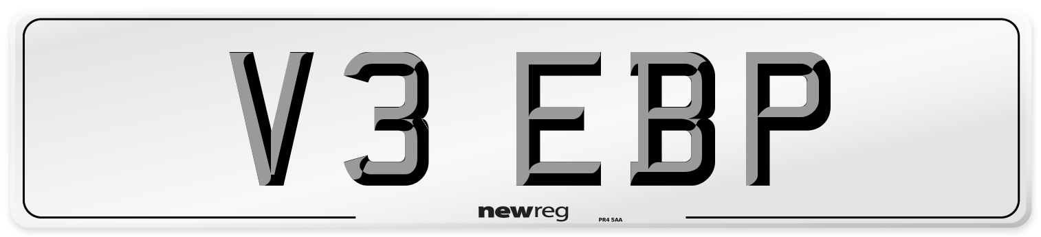 V3 EBP Number Plate from New Reg